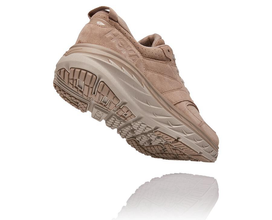 Hoka One One Yürüyüş Ayakkabısı Erkek Gri - Bondi L Suede - MX0395126